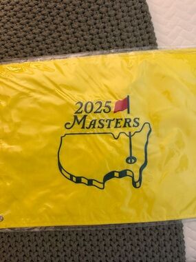 Masters 2025 Yellow and Red Golf Pin Flag